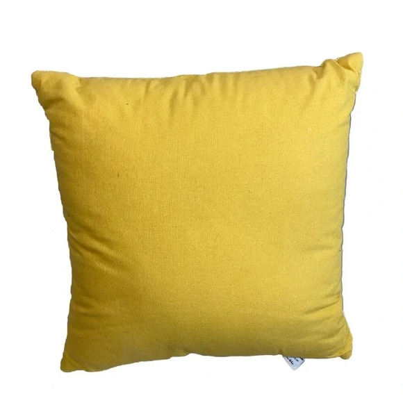 Happy Easter White Fluffy Lamb Yellow Throw‎ Pillow Decorative NEW 15” X 15” - Picture 2 of 2
